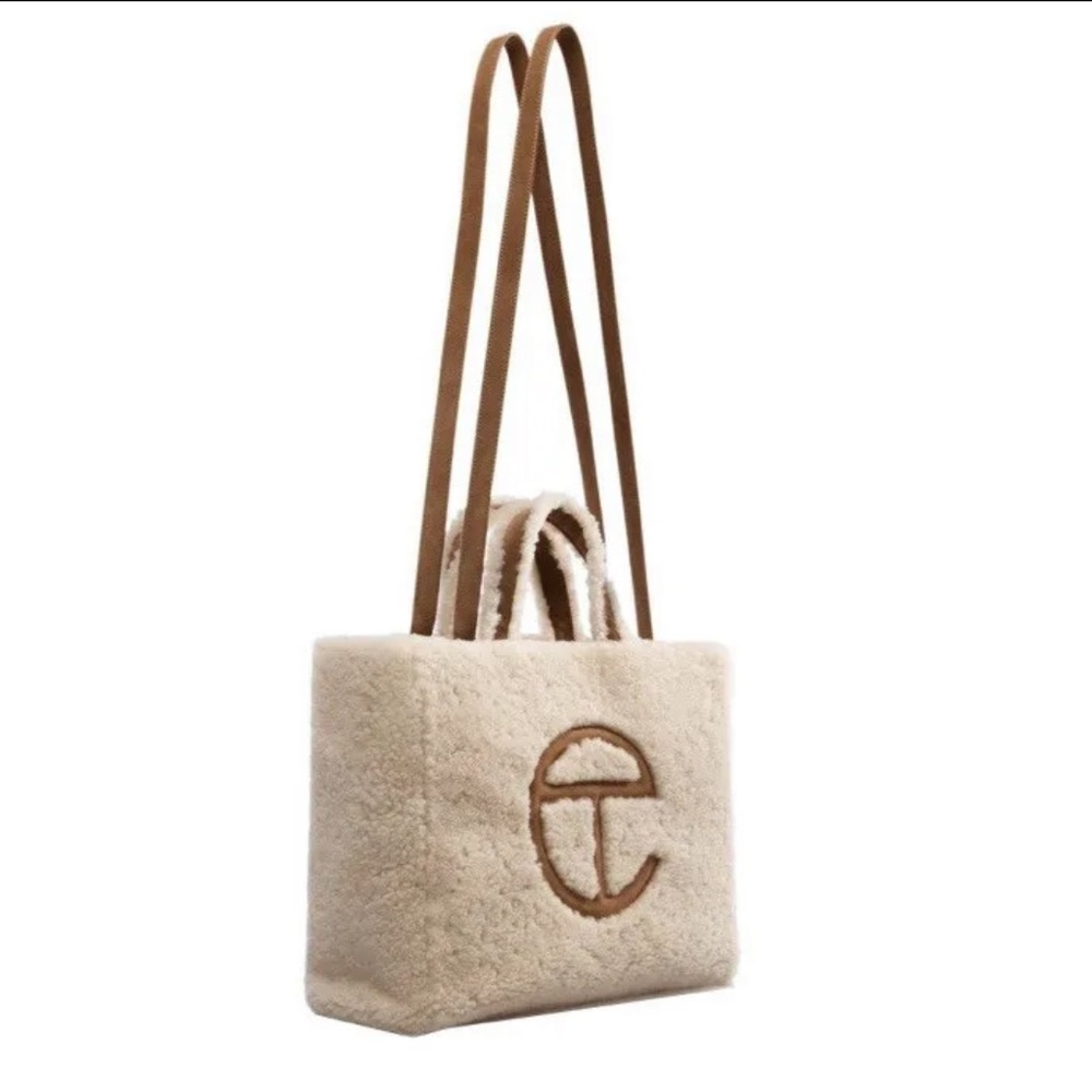 UGG X TELFAR Reverse Shopper MEDIUM Bag Sheepskin Suede Natural